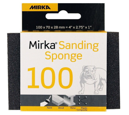 Mirka Slipesvamp 100x70x28mm K100 - 4-Pack Slipeverktøy til Elektroverktøy