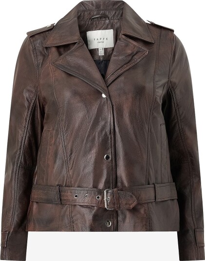 KAFFE Curve Biker jakke Kcrissa Leather Jacket Svart