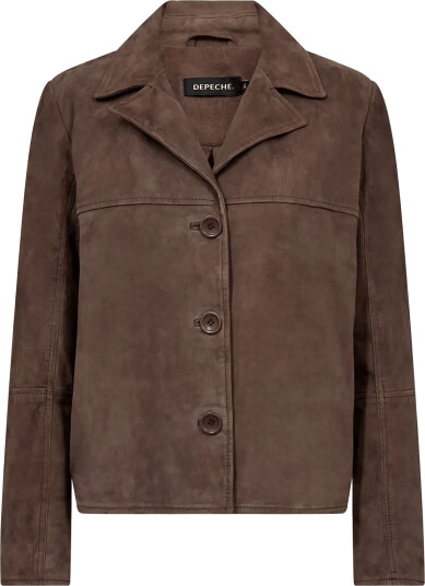 DEPECHE Vallydep Suede Jacket Brown 38