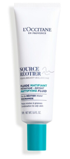 L'Occitane Réotier Mattifying Fluid 50 ml for Kombinert og Fet Hud