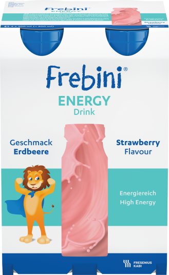Frebini Energy Drink Jordbær 4x200 ml Frebini Energy Drink Jordbær 4x200 ml