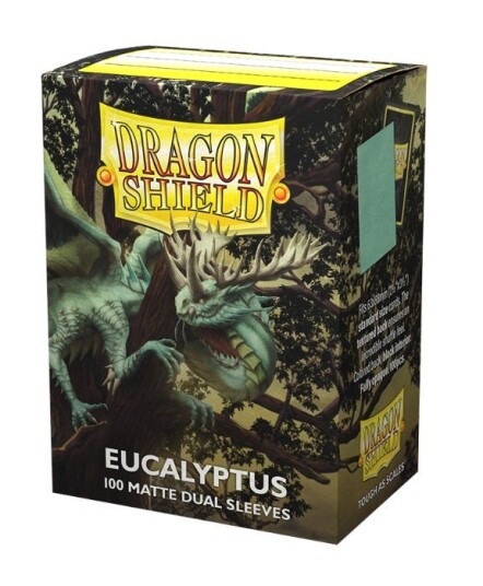 Eucalyptus Matte Dual Dragon Shield Sleeves (100) - Kortspill fra Outland
