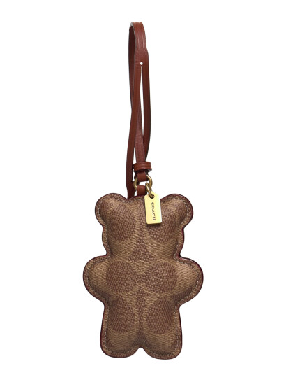 Coach Bag Charm   Brown   ONE SIZE