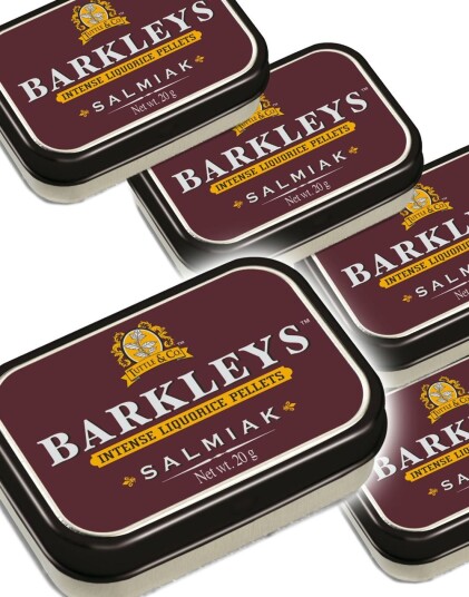 12 stk Barkleys Intense Liquorice Pellets Salmiak   Sukkertøy med Salmiaksmak   Hel Eske