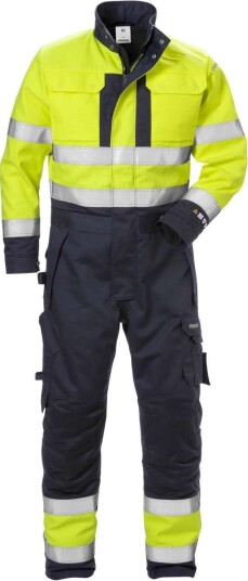 Fristads Flamme Høy Synlighet Vinterkjeledress Cl 3 8088 FLAM Hi vis Gul / Marineblå M