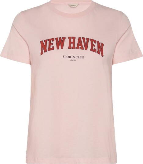 Gant Reg Graphic Ss T Shirt Pink L
