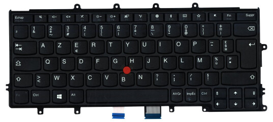 Lenovo Lite-On - erstatningstastatur for bærbar PC - med Trackpoint - AZERTY - Fransk
