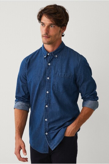 Ellos Collection Denimskjorte Bryant Blå