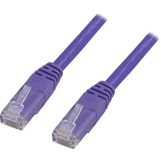 Deltaco Cat.6 Nettverkskabel 2m Lilla UTP RJ-45