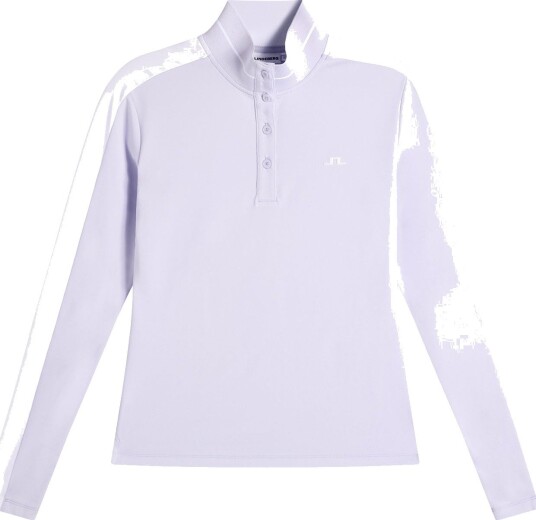 J.Lindeberg Hertta Long Sleeve Polo Golfgenser dame Purple Heather Medium J.Lindeberg Hertta Long Sleeve Polo Golfgenser dame Purple Heather Medium