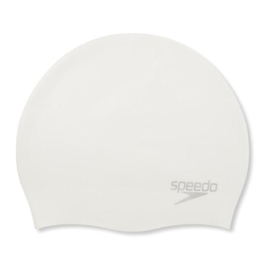 Speedo Plain Moulded Silicone Cap White One size Speedo Plain Moulded Silicone Cap White One size