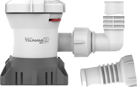 Attwood t1200 mk2 lensepumpe 24V inkl. 2 slangemunnstykker Attwood t1200 mk2 lensepumpe 24V inkl. 2 slangemunnstykker