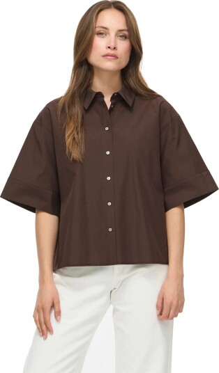 Vila Vibelfie 3/4 Shirt/Bfs Brown 42
