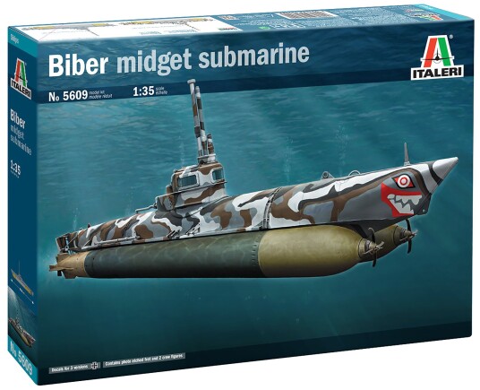 Italeri U-Boot Biber Miniubåt Modellsett 1:35