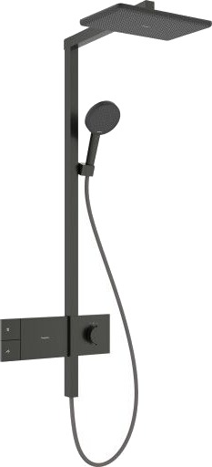 Hansgrohe Raindance Alive Q Showerpipe dusjsett, vannsparende, børstet sort krom