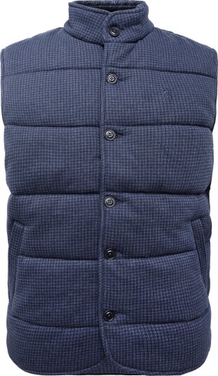 Polo Ralph Lauren Houndstooth Estate Rib Vest   WNTR NVY HTHR DOG   S