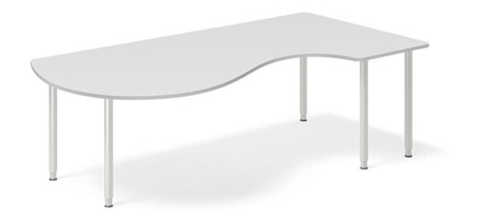 Skrivebord DNA Lysgrå 2000x1200 mm Højre I ben/Alugrå