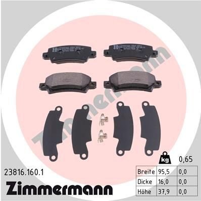 Bremseklosser ZIMMERMANN 23816.160.1