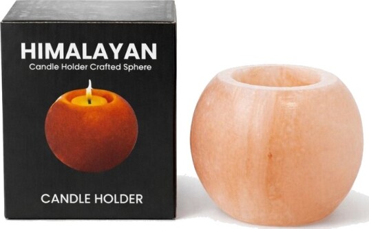Goodlife himalayan salt candle holder crafted round Goodlife himalayan salt candle holder crafted round