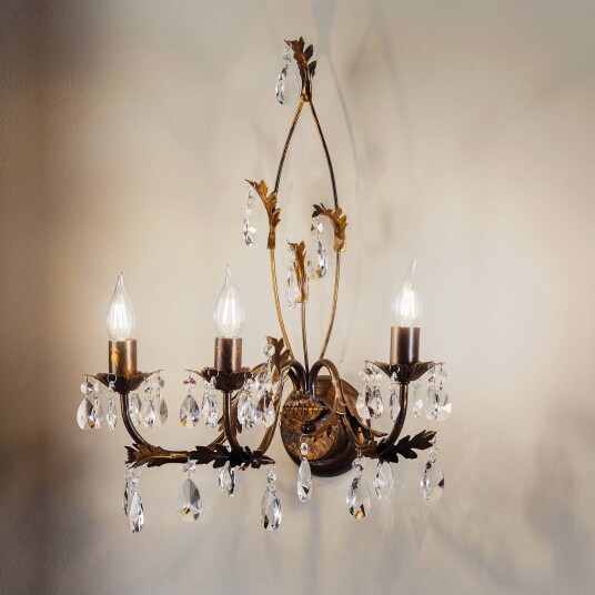 ONLI Vegglampe Teresa som lysekrone 3 lyskilder ONLI Vegglampe Teresa som lysekrone 3 lyskilder