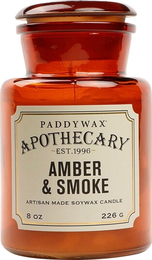 Paddywax Duftlys Apothecary Amber & Smoke Brun