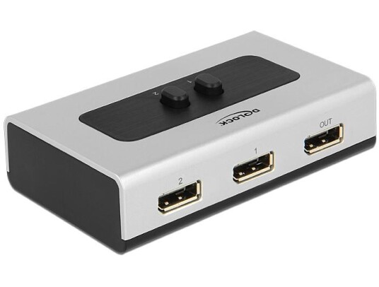 Delock Displayport Switch 2 ingång -> 1 utgång manuell