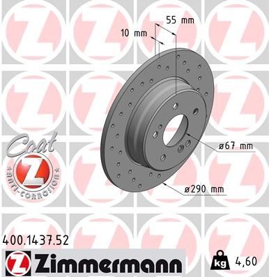 Bremseskive ZIMMERMANN 400.1437.52