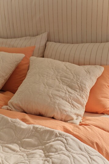 Ellos Home Putetrekk Elly Quilted i resirkulert halvlinne Hvit Ellos Home Putetrekk Elly Quilted i resirkulert halvlinne Hvit