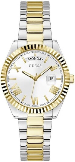 Guess Dameklokke GW0308L6 Luna Sølvfarget/Gulltonet stål Ø36 mm Guess Dameklokke GW0308L6 Luna Sølvfarget/Gulltonet stål Ø36 mm