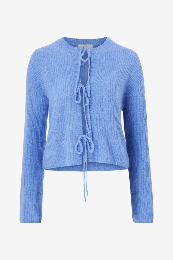 Gina Tricot Kardigan Knitted Tie Cardigan Blå