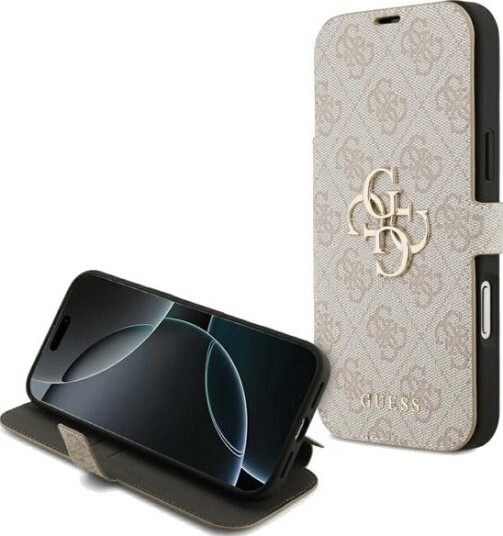 GUESS Book 4G Metal Logo Case for iPhone 18 Pro Max / 17 Pro Max - Pink