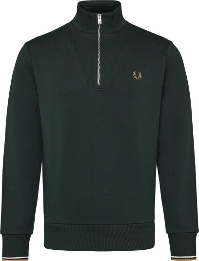 Fred Perry Half Zip Sweatshirt NTGRN/DSKBL/DKCA L Fred Perry Half Zip Sweatshirt NTGRN/DSKBL/DKCA L