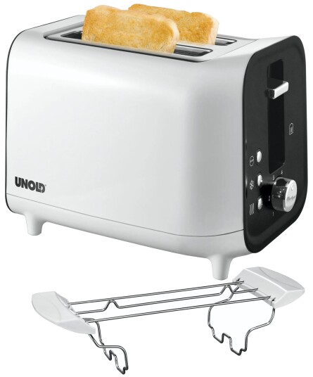 Unold 38410 Brødrister for 2 skiver, 800W, hvit