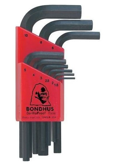 Stiftnøglesæt Uden Kugle Bondhus Hlx 9 Kort 1,5-10 Mm