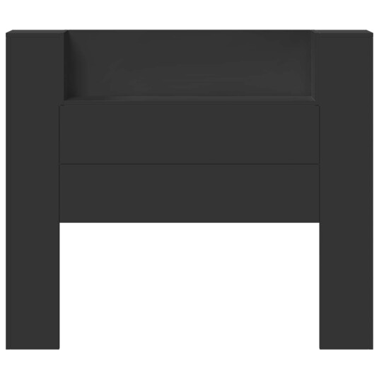  Hodegavl med hylle Svart 120 x 16,5 x 103,5 cm Konstruert tre