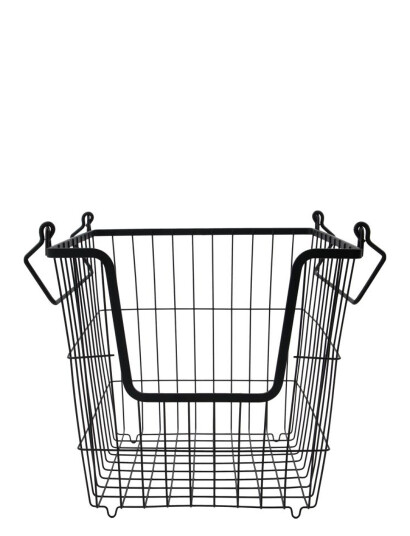 house doctor Basket, Hdtaw, Matte Black - Black - 26.7X26.7X26.7CM