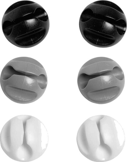 D LINE Kabelklemmer 2x Sort 2x Grå 2x Hvit
