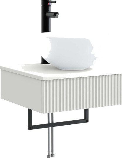  Vegghengt vask Hvit 40 x 41 x 40,5 cm Konstruert tre