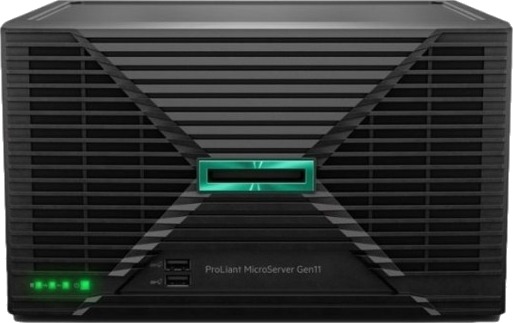 HPE ProLiant MicroServer Gen11 1-veis Xeon E-2434 32GB 8TB Stasjonær PC HPE ProLiant MicroServer Gen11 1-veis Xeon E-2434 32GB 8TB Stasjonær PC