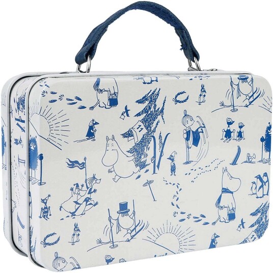 Mumin Small Tin Suitcase Blue Blue One Size