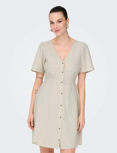 ONLY Onlvita Life S/S Short Dress Noos Wvn   Brown   XL