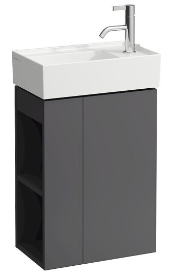 Laufen Kartell Servantskap med 1 dør 44x27x60 cm Høyrehengslet Skifergrå