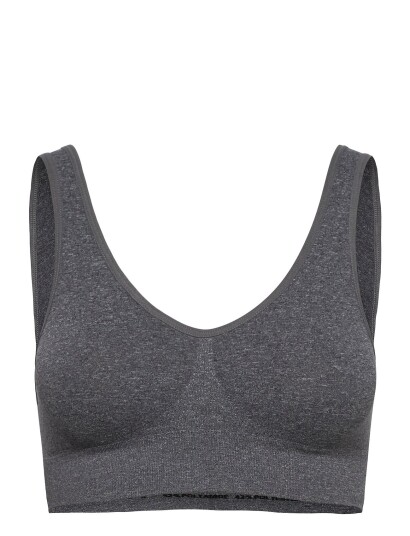 DECOY Decoy Bra Top W/Wide Straps Grå S DECOY Decoy Bra Top W/Wide Straps Grå S