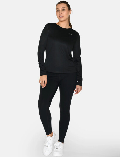 ZEBDIA Women Longsleeved Sports Tee - Black - XS