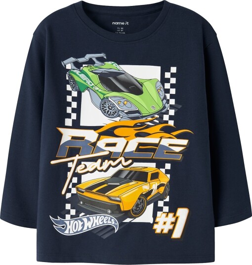 Name It Nmmjunior Hotwheels Ls Nreg Top Box Mat Navy 116