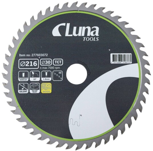 Luna Sagblad Tct Thin 216x30 Z48 Luna Sagblad Tct Thin 216x30 Z48
