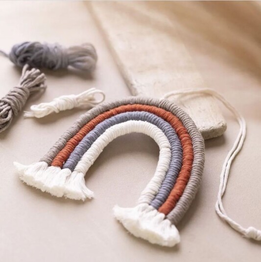Creativ Company Macramé sett mini Regnbue Creativ Company Macramé sett mini Regnbue