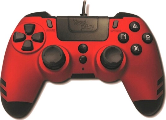 Steelplay MetalTech Kablet Kontroller PS4/PS3/PC Rød