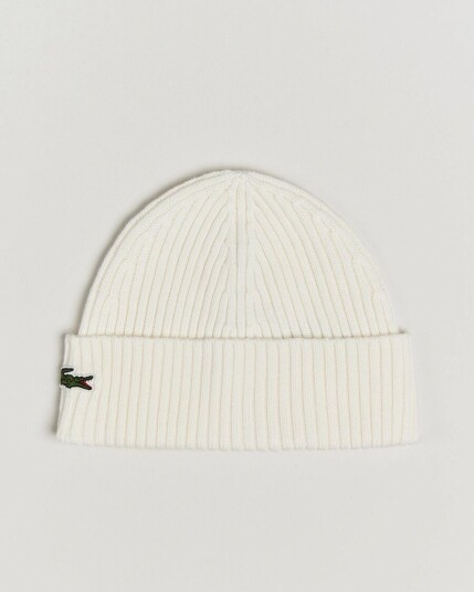 Lacoste Wool Knitted Beanie Flour