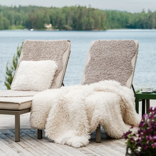 Skinnwille Wooly Pledd Ivory